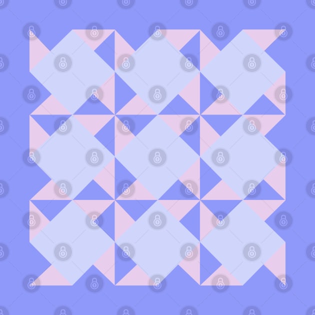 Periwinkle Right and Left Patchwork Pattern by Nuletto