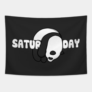 Funny Saturday Panda Tapestry