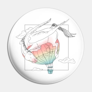 Pegasus on an airballoon Pin