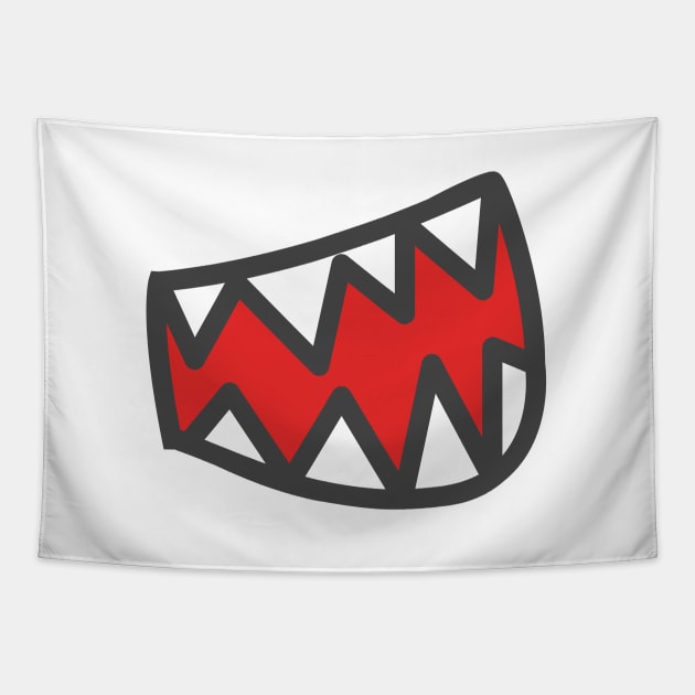 Sharp Teeth Tapestry by Kuro