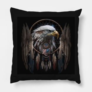 Native American Dream Catcher Patriotic Art Pillow