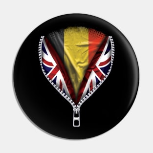 Belgian Flag  Belgium Flag zipped British Flag - Gift for Belgian From Belgium Pin