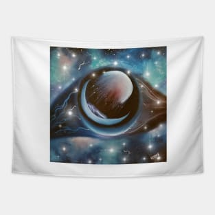 Galaxy Art, Space Art, Creation in space, universe, singularity, all is one, art of awakening Tapestry