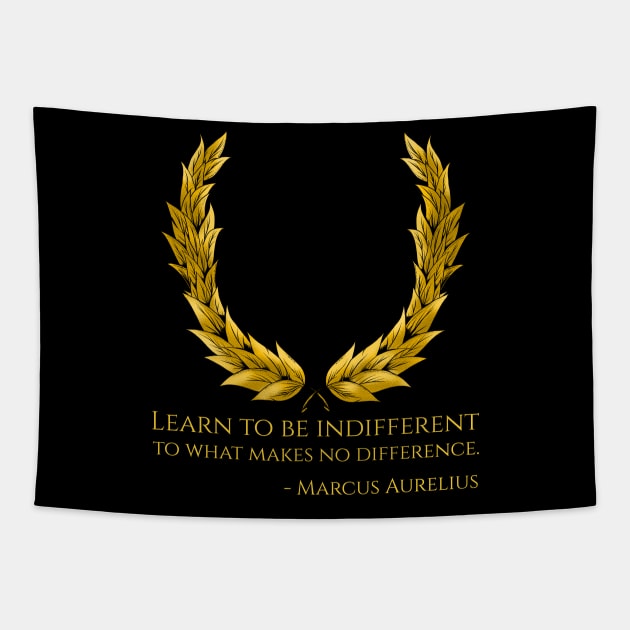 Classical Rome Stoic Philosophy Caesar Marcus Aurelius Quote Tapestry by Styr Designs