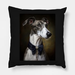 Royal Portrait of a Greyhound Dog Pillow