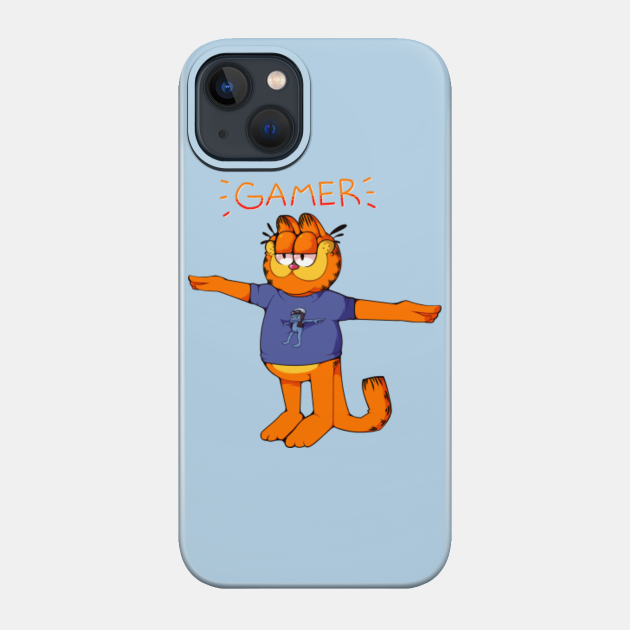 Gamer Garfield [Crazy Frog T Pose] - Garfield - Phone Case