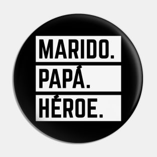 Marido Papá Héroe (Super Esposo / Superhéroe / White) Pin