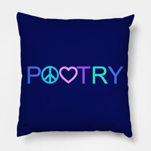 Peace, Love, and Poetry Pillow