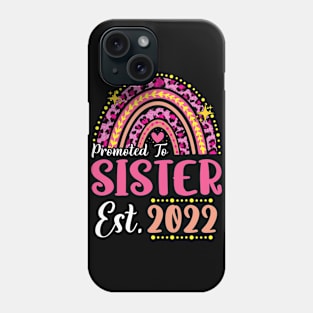 Promoted to Sister Est.2022 Rainbow Sister to Be New Sister Phone Case