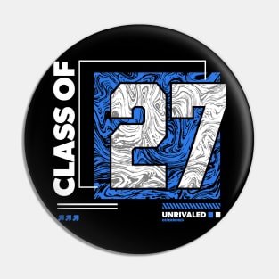 Class of 2027 Urban Streetwear // Graduation Class of '27 Blue Pin