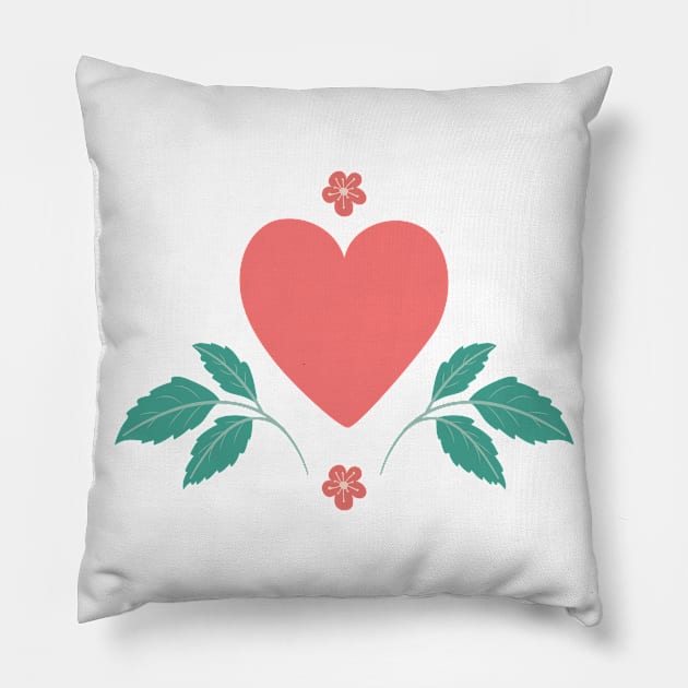 Heart Emblem Pillow by SWON Design