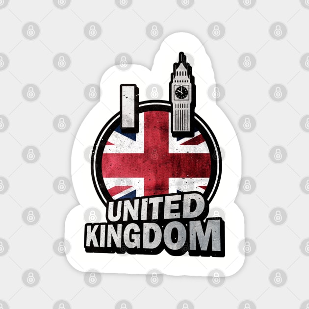 I LOVE UK Magnet by KIMIDIGI