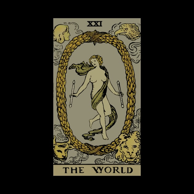 The World Tarot Card by VintageArtwork