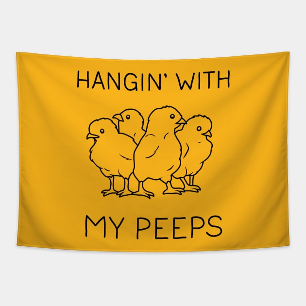 Hangin' with my Peeps Tapestry by valentinahramov