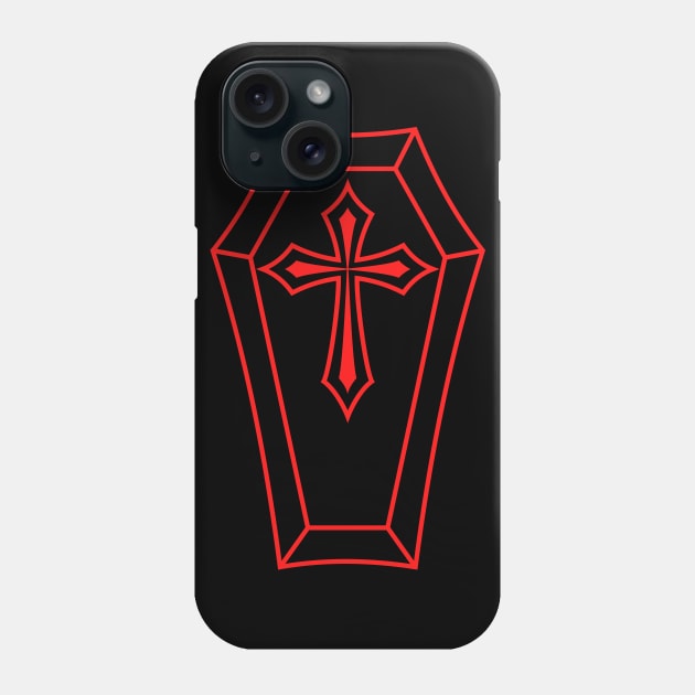 Gothic coffin with cross Phone Case by RavenWake