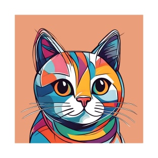 Joyful Cat: A Captivating Spectrum of Colors T-Shirt