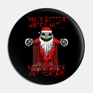Scary Christmas Pin