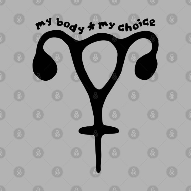 My Body My Choice Uterus by Slightly Unhinged