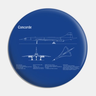 Concorde - Airplane Blueprint - ABpng Pin