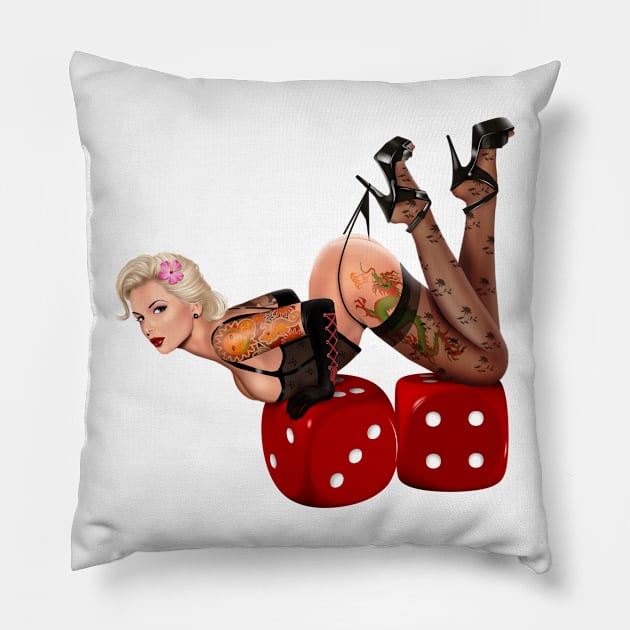 Lady Luck Pillow by ted1air