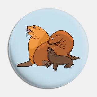 Sea Lion Family Pin