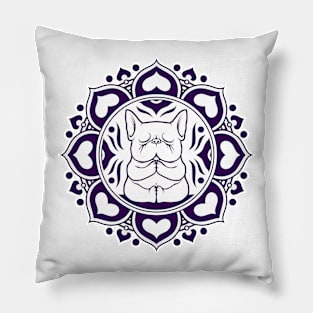 Meditating French Bulldog Pillow