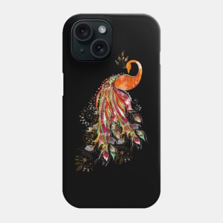 Peacock Style Watercolor Phone Case