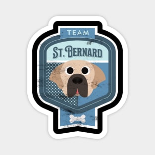 Team St. Bernard - Distressed Saint Bernard Beer Label Design Magnet