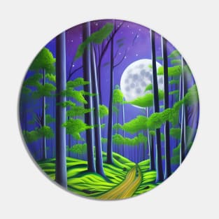 Beautiful Forest Moonlight Pin