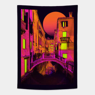 retrowave venice Tapestry