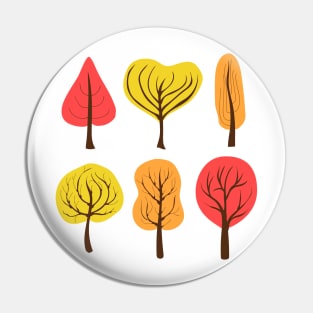 Colorful autumn trees Pin