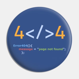 Erorr 404 blue page Pin