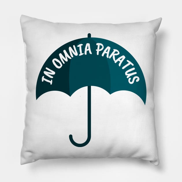 In Omnia Paratus II - Umbrella - White - Gilmore Pillow by Fenay-Designs