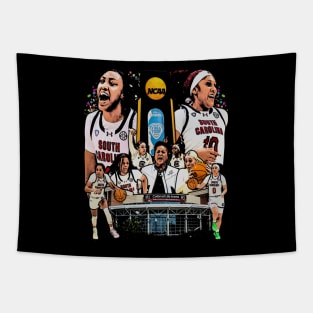 South Carolina Women's Basketball 2024 National Champions Final Four Tapestry