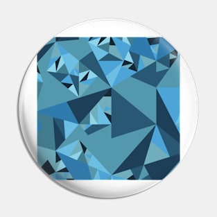 Blue Cubism Pin