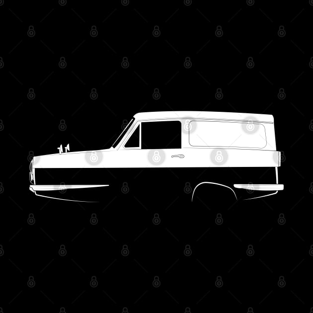 Reliant Regal Supervan III Silhouette by Car-Silhouettes