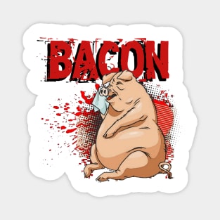 Bacon with Crying Pig Magnet