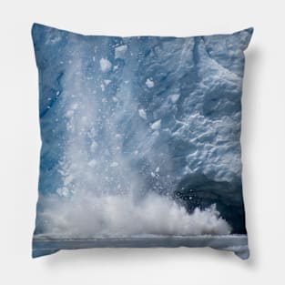 Blue Ice Alaska Glacier Calving Ice Cave Pillow