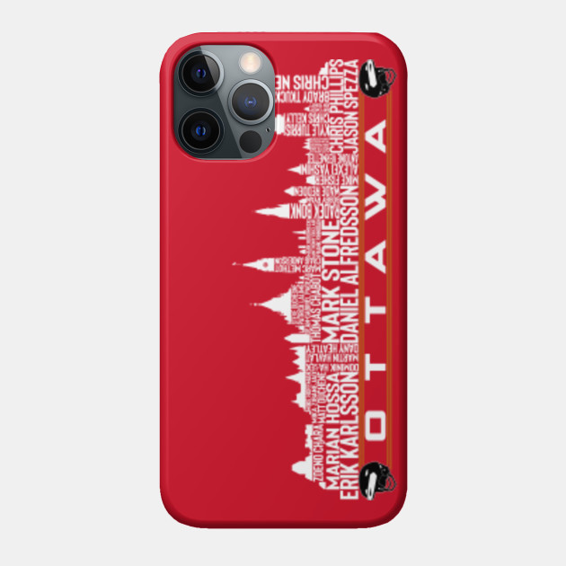 The legends Ottawa city skyline of the Ottawa hockey team - Ottawa Hockey Skyline - Phone Case