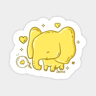 Little Mellow Yellophant - A Sweet Jello Elephant Magnet