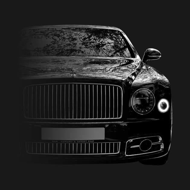 Bentley Mulsanne Speed  Black And White Cars Form by WildenRoseDesign1