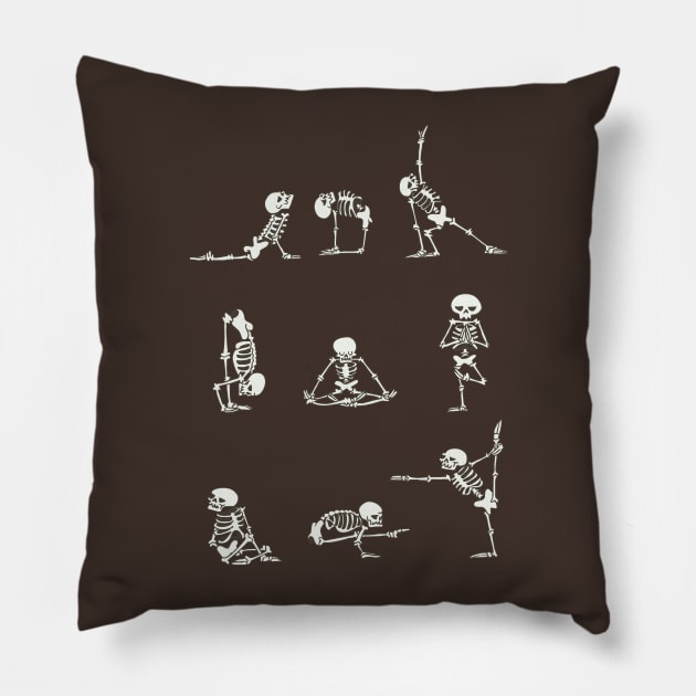 Skeleton Yoga Pillow by huebucket