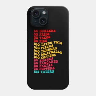 Groovy Vintage 55 Burgers 55 Fries I Think You Should Leave Phone Case