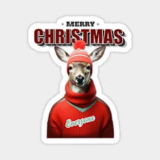 Merry Christmas everyone, reindeer Magnet