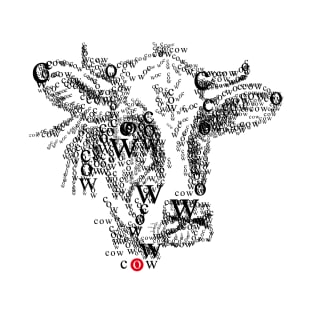 Font illustration "cow" T-Shirt