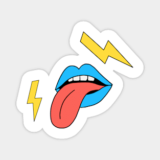 Blue lips art Magnet