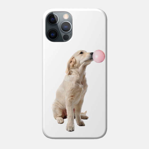 Golden Retriever Puppy With Bubble Gum Golden Retriever Phone Case Teepublic