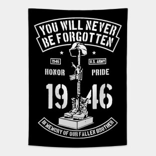 Military You Will Never Be Forgotten Tapestry