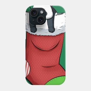 christmas sock panda Phone Case