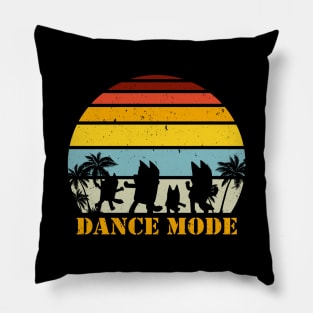 Dance Mode Heeler Vintage Pillow